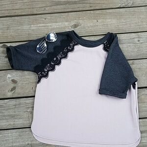Old navy short sleeve lace detail sweatsh…